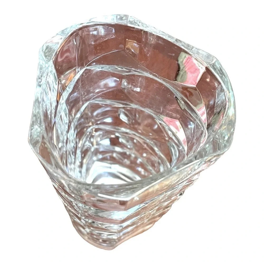 CRYSTAL glass vase, vintage, marked France, beautiful!